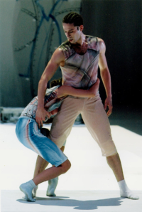 Yamm 2000 Anne-Marie Pécheur Artiste Peinture et lumière deux-danseurs-premiers